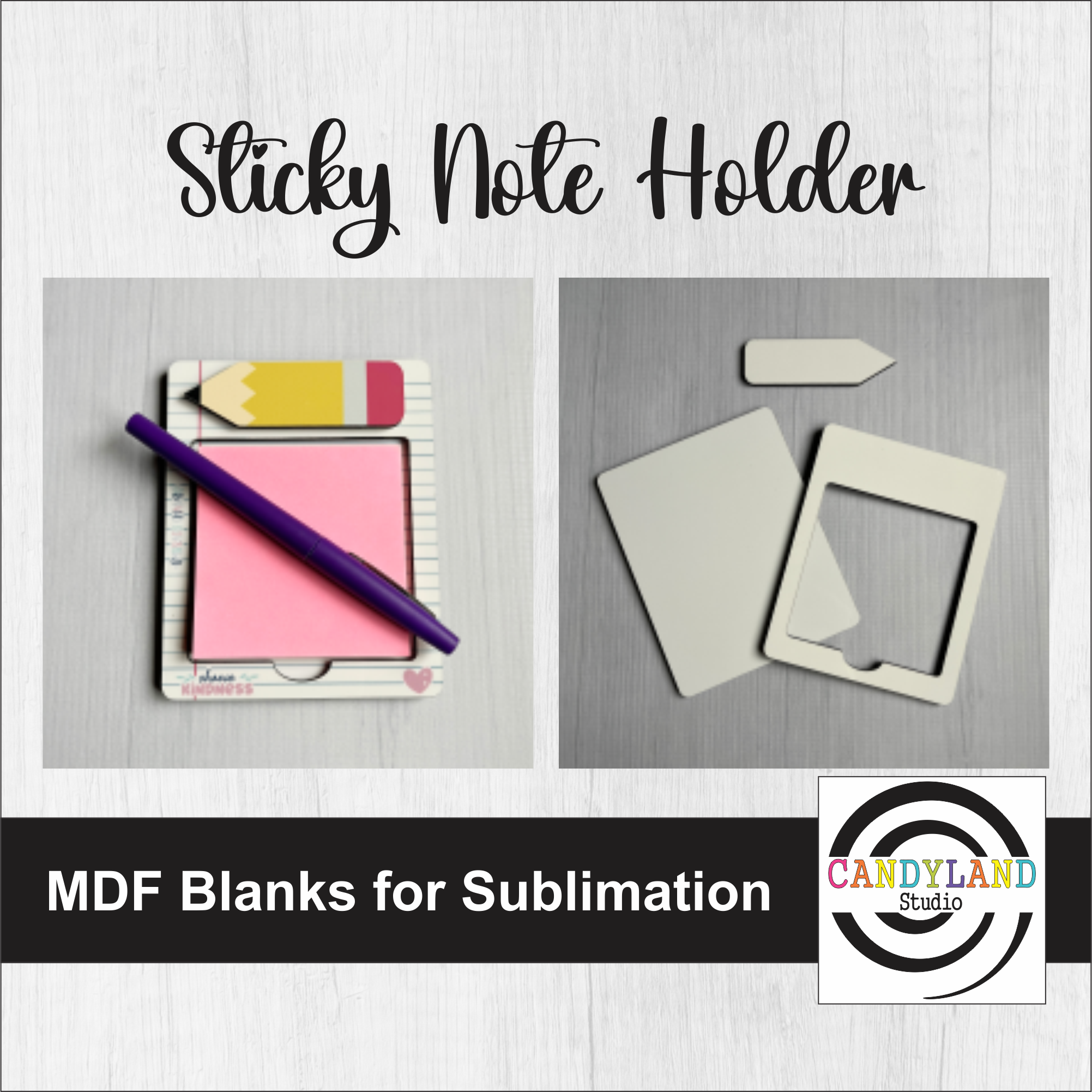 Sticky Note Pad Blanks Candyland Studio