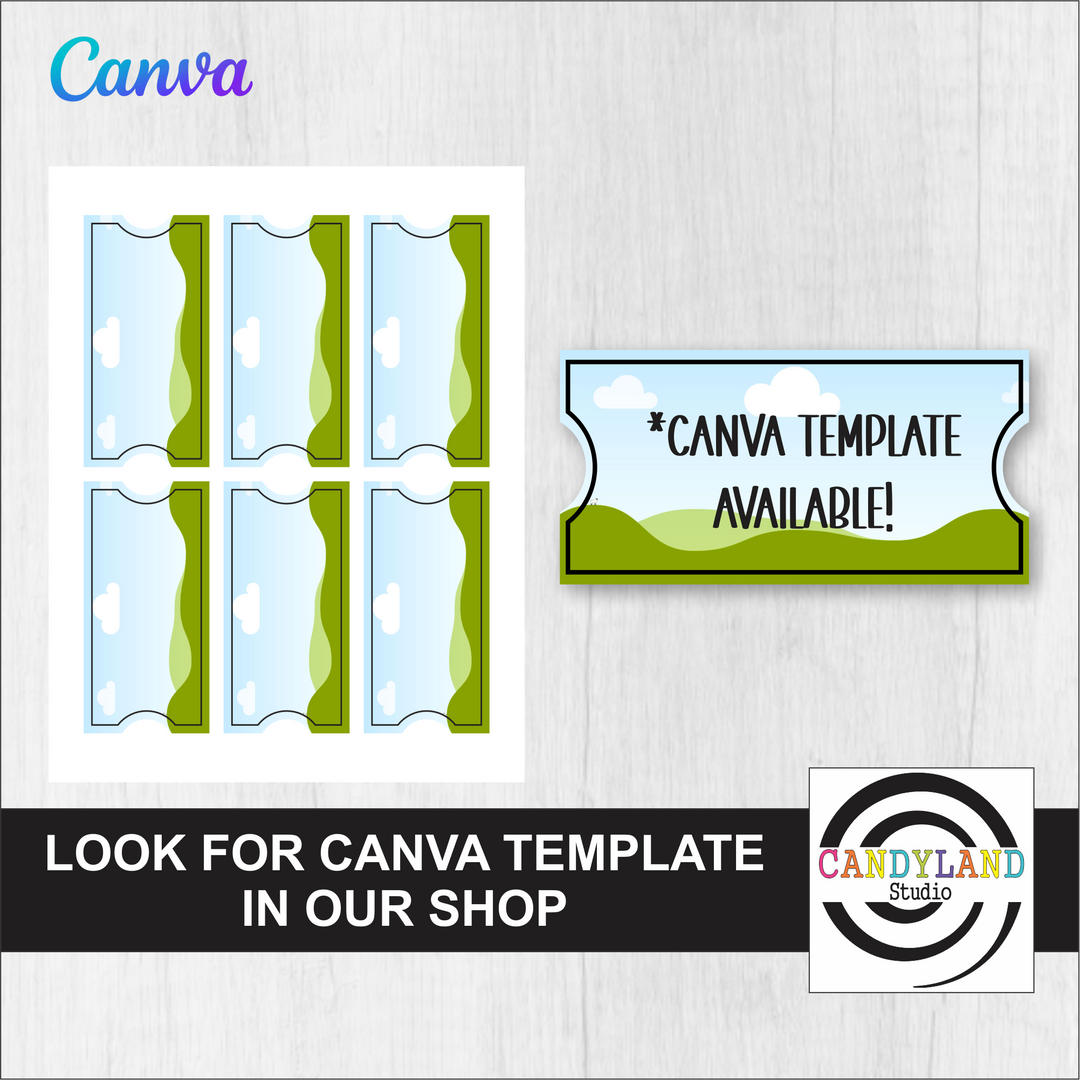 Christmas Train Express Ticket MDF Sublimation Ornament Blank