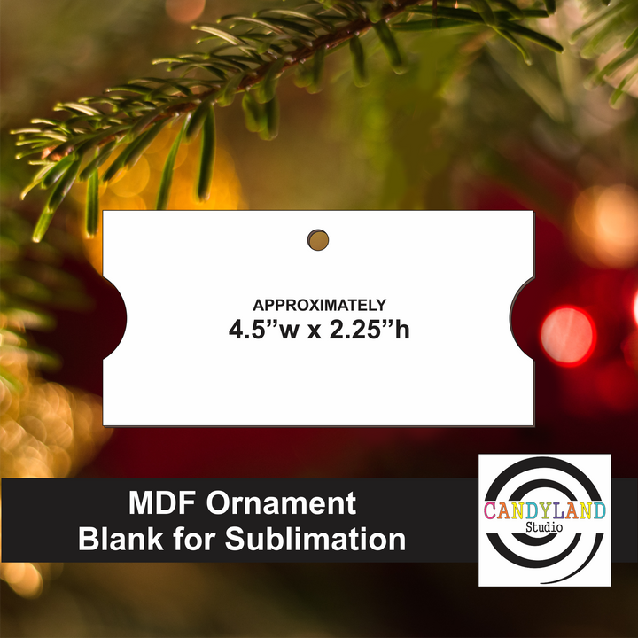 Christmas Train Express Ticket MDF Sublimation Ornament Blank