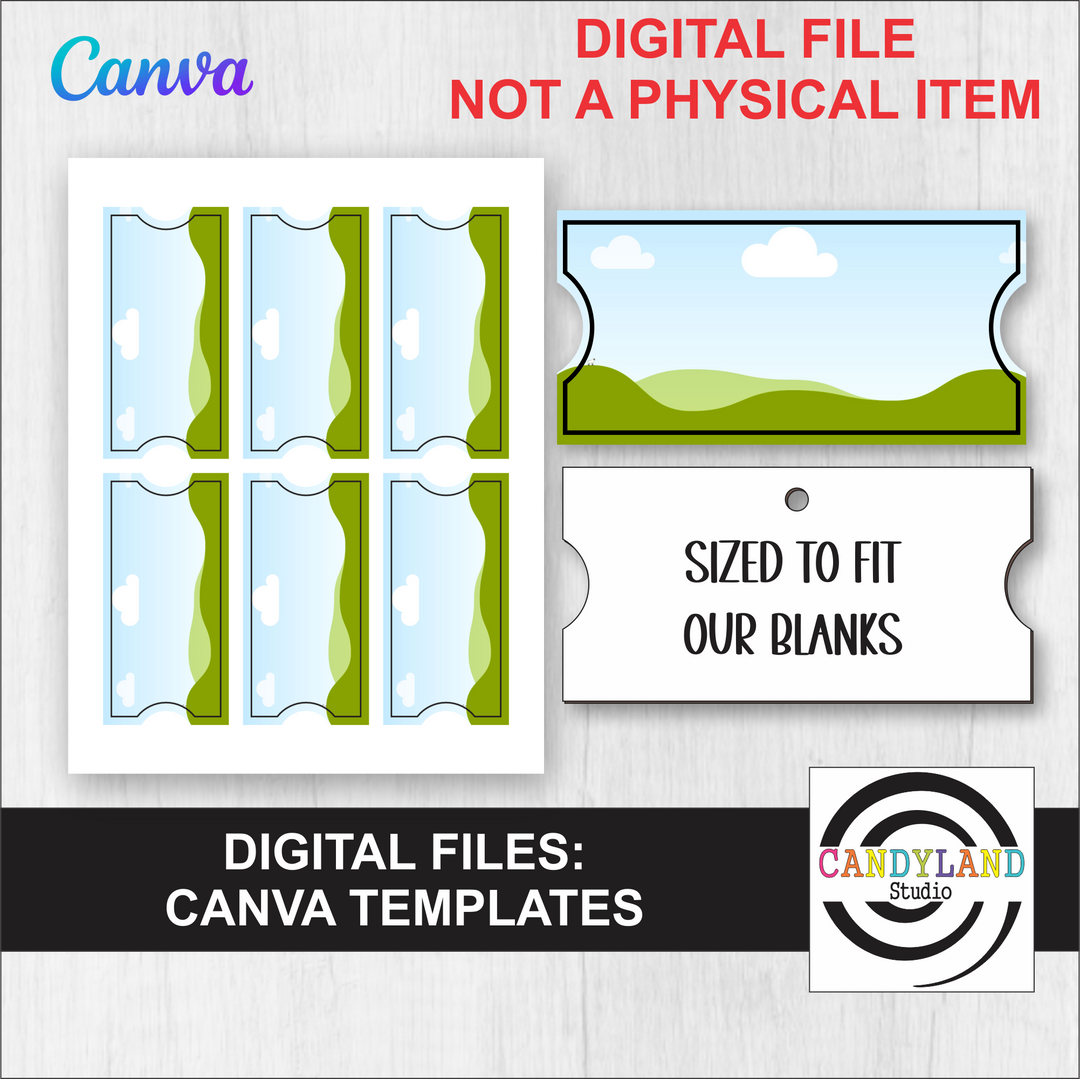 Christmas Train Express Ticket Ornament Template for Canva DIGITAL FILE for our Sublimation MDF Blanks