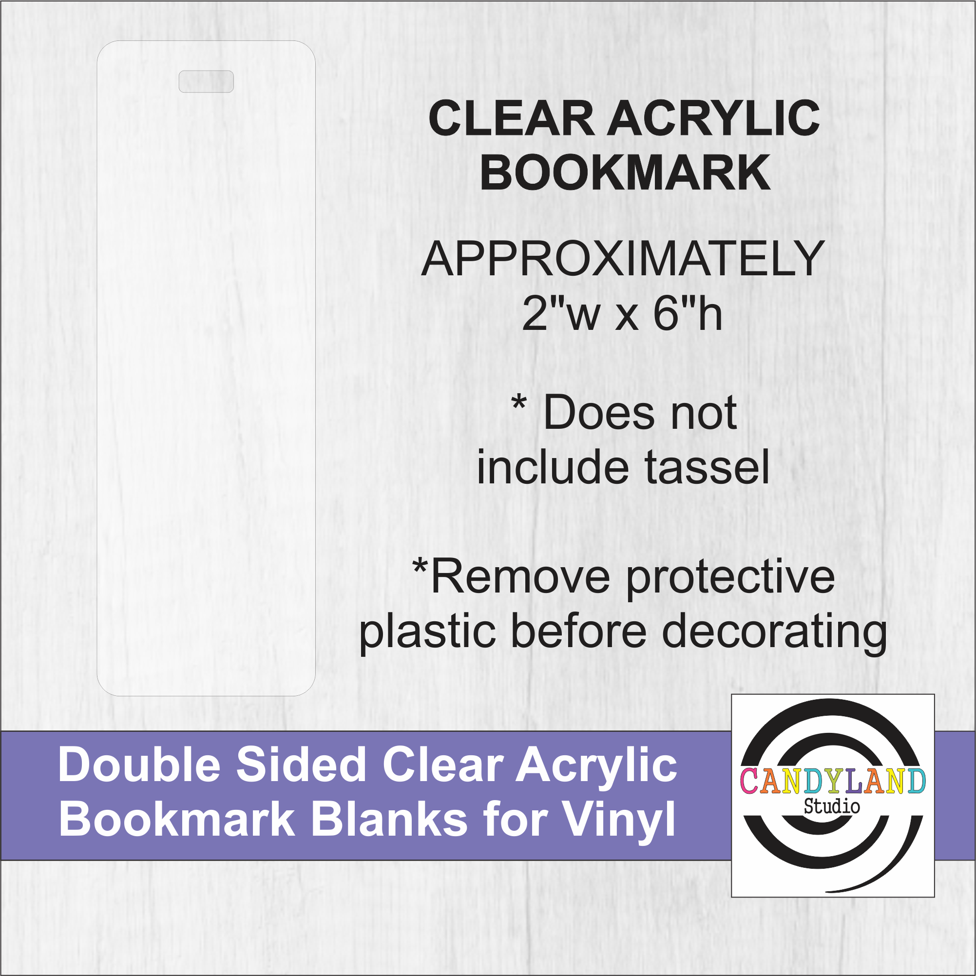 Clear Acrylic Bookmarks – Candyland Studio