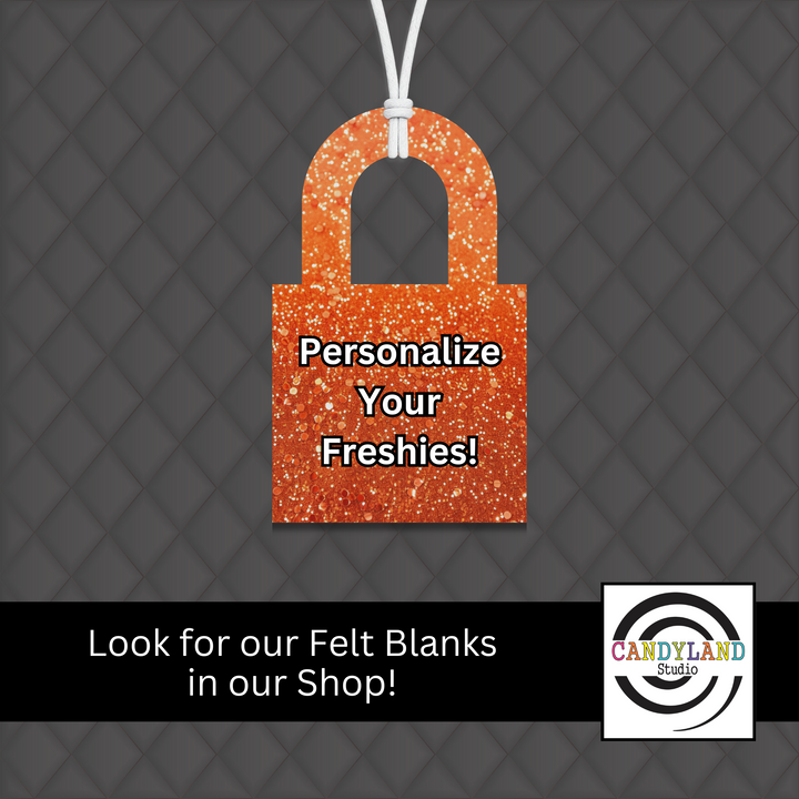 Lock Shape Template for Canva DIGITAL FILE for Felt Air Freshener