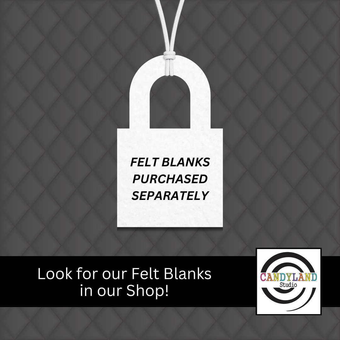 Lock Shape Template for Canva DIGITAL FILE for Felt Air Freshener