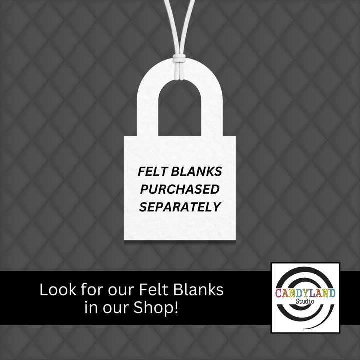 Lock Shape Template for Canva DIGITAL FILE for Felt Air Freshener