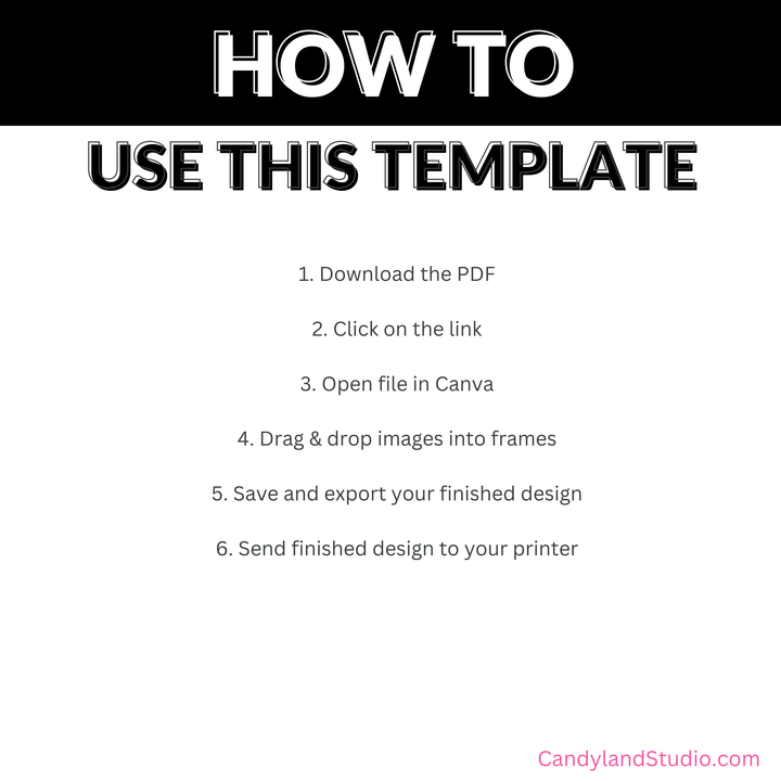 DIY Mini Graduation Party Keepsake Booklet Template for Canva