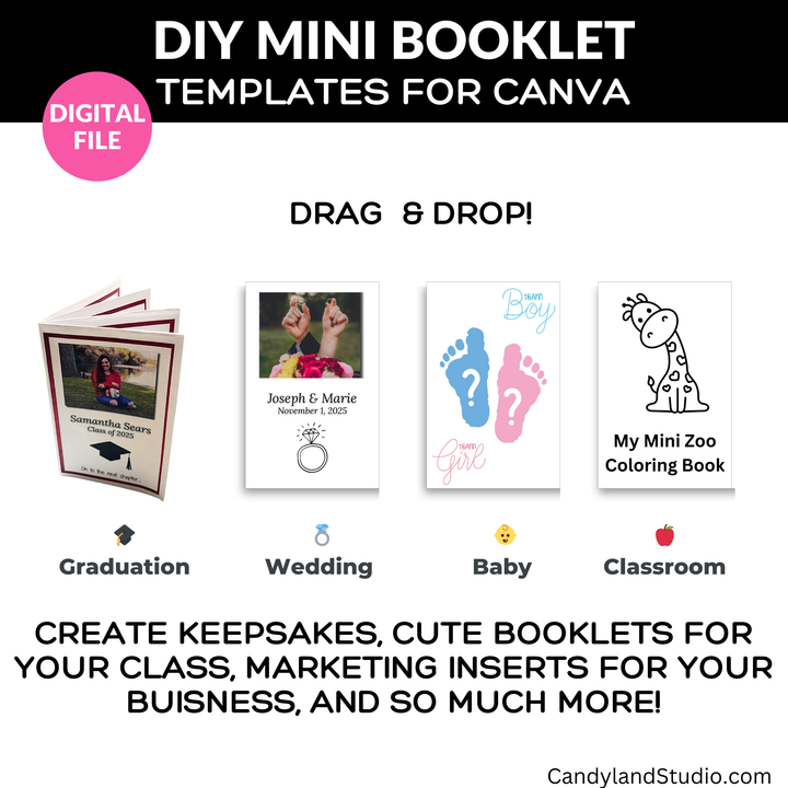 DIY Mini Booklet Template for Canva