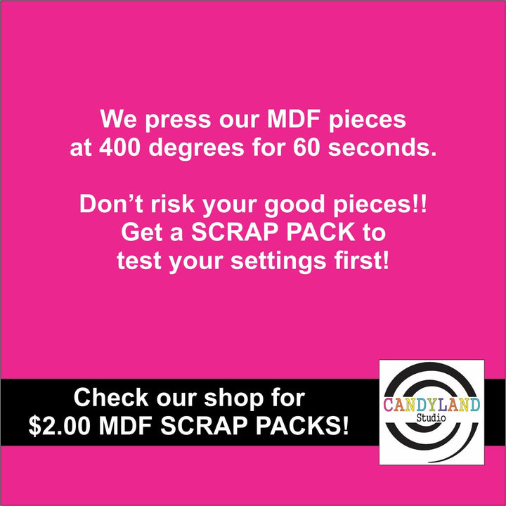 Flip Flop Earring Blanks - Single Sided MDF