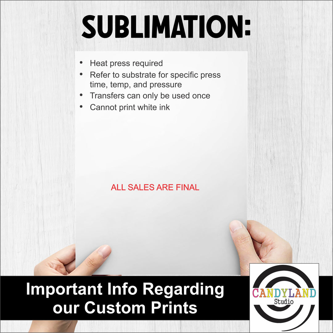 Custom Printed Sublimation Transfers