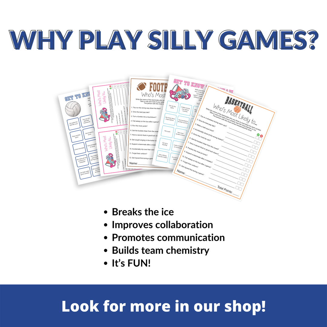 a flyer for a play silly game