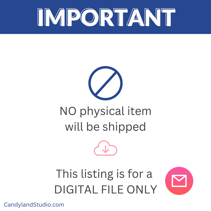 a sign that says, important no physical item will be shipped this listing is for