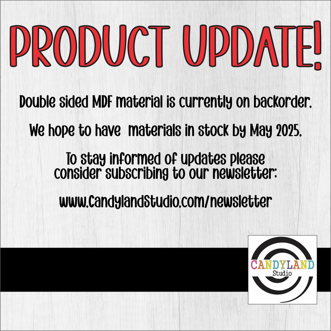 a sign that says product update