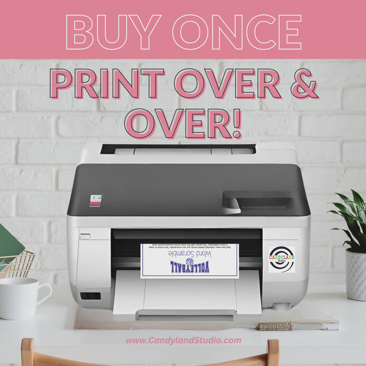 Volleyball Word Scramble | Team Building Game & Printable Volleyball Puzzle