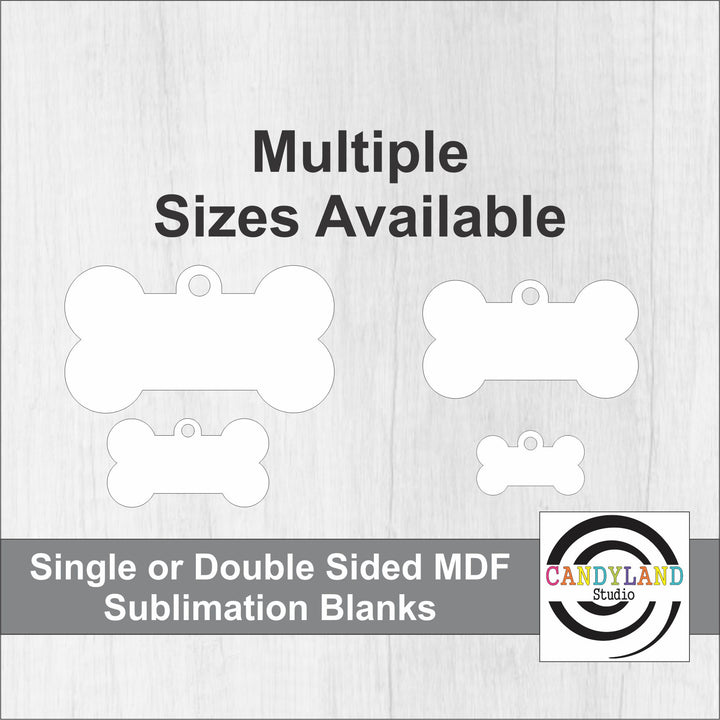 Bone Shaped MDF Pet ID Tag