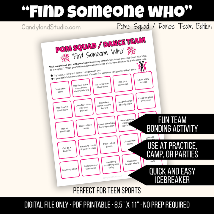 Pom Squad Dance Team "Find Someone Who"
