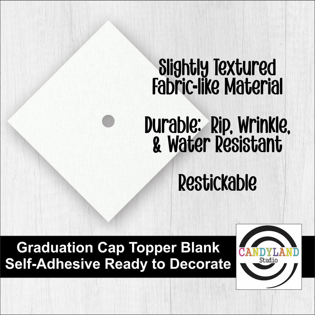 Blank Graduation Cap Toppers Ready to Decorate