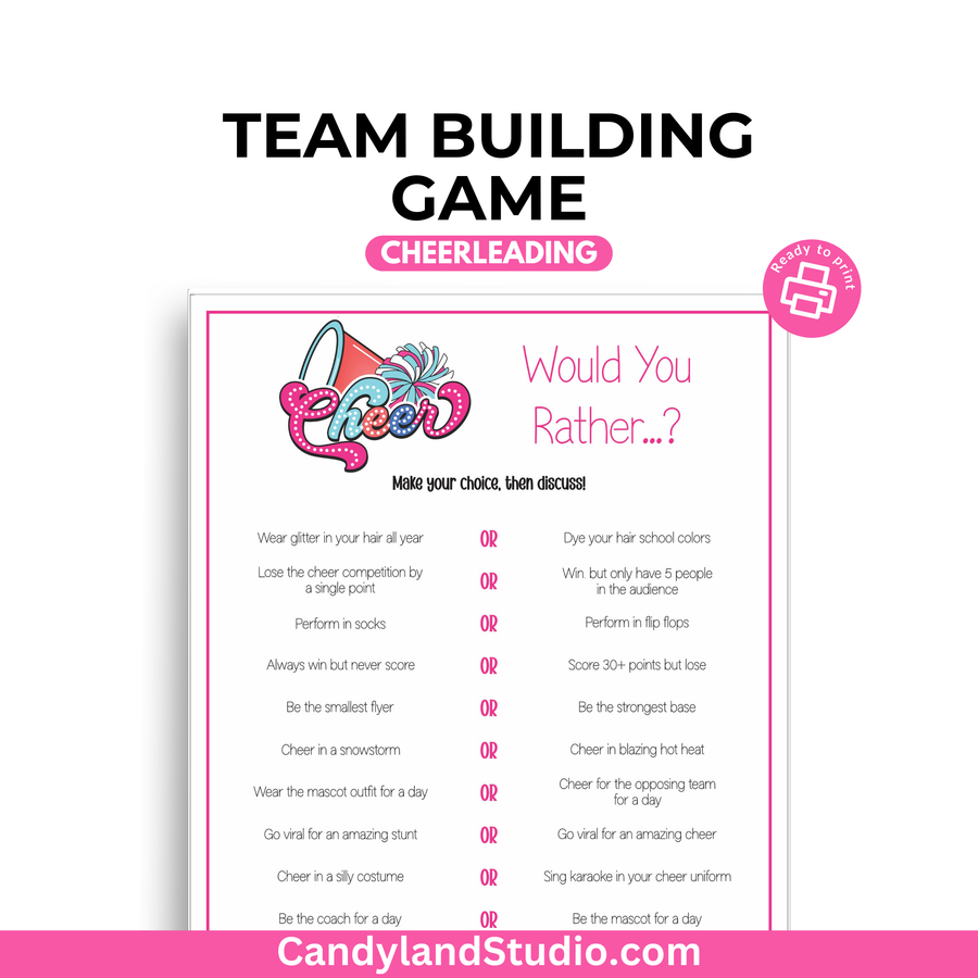 a printable game for a team building game