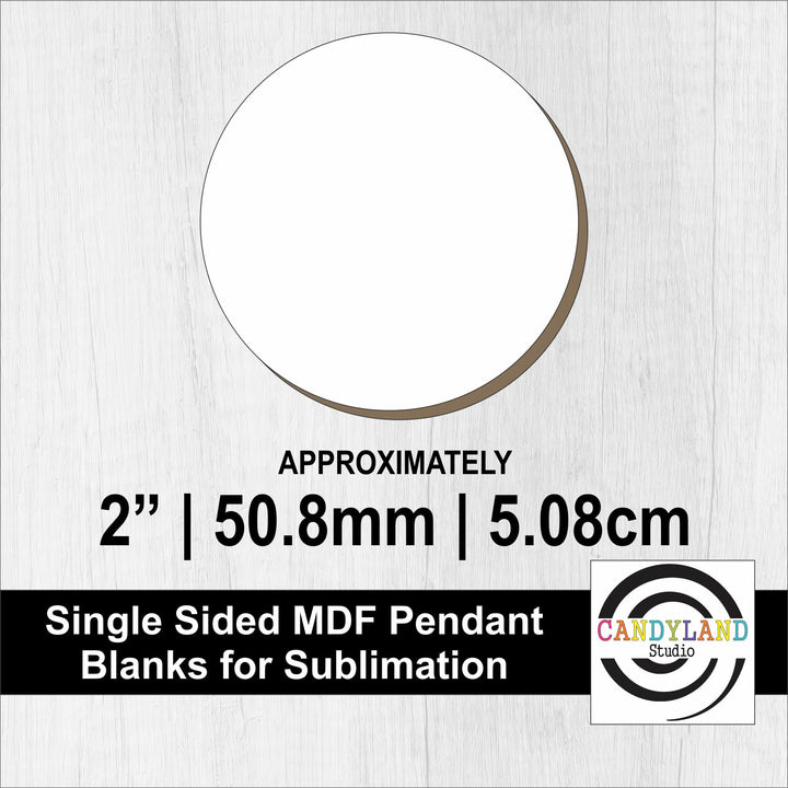 Circle Ball Blank - Charm/Magnet Single Sided MDF