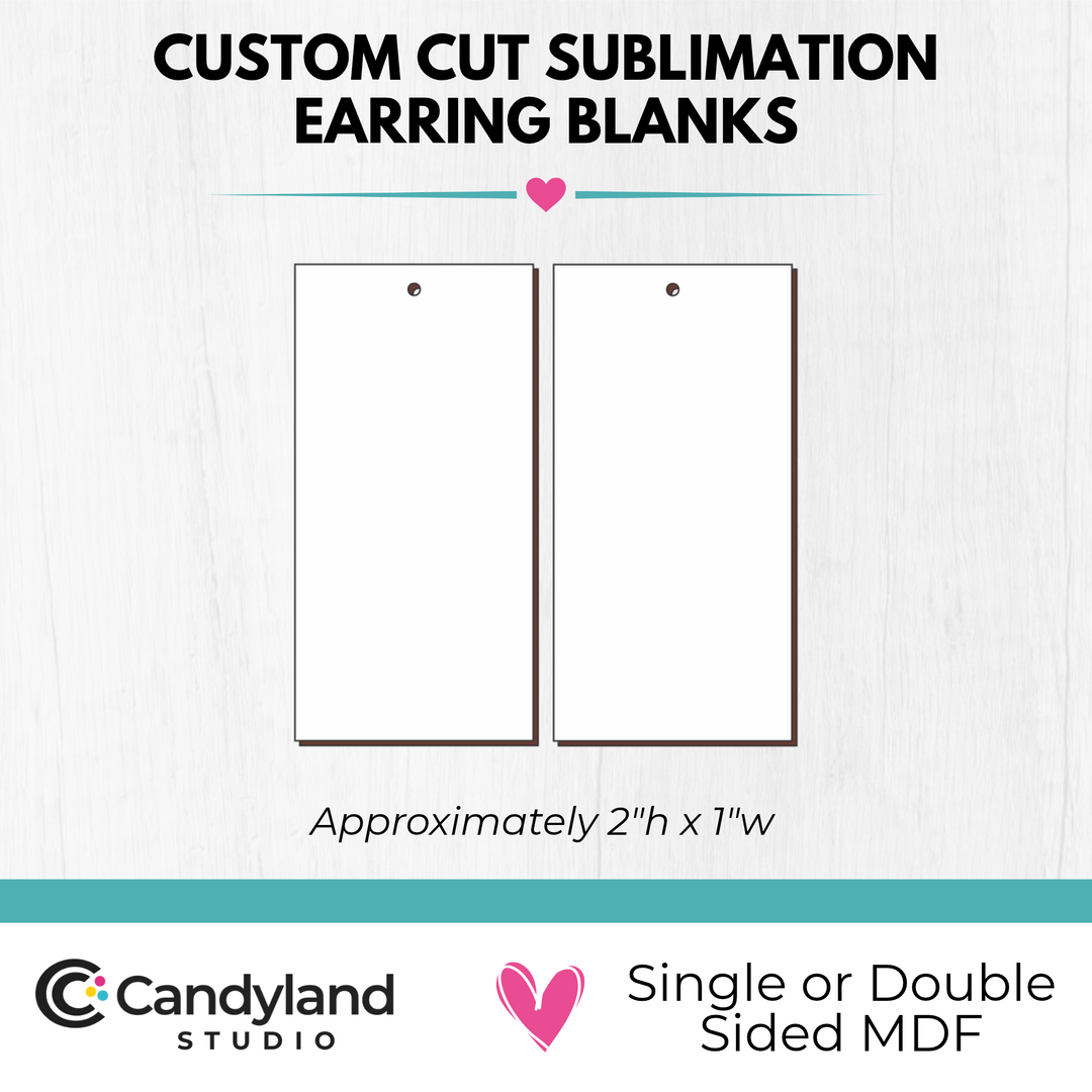 2x1 Rectangle Bar Earring Blanks