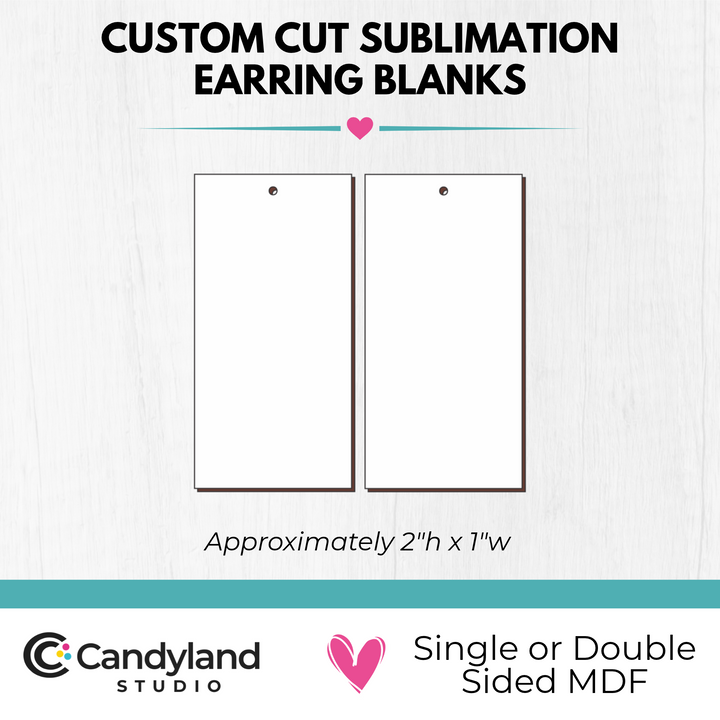 2x1 Rectangle Bar Earring Blanks