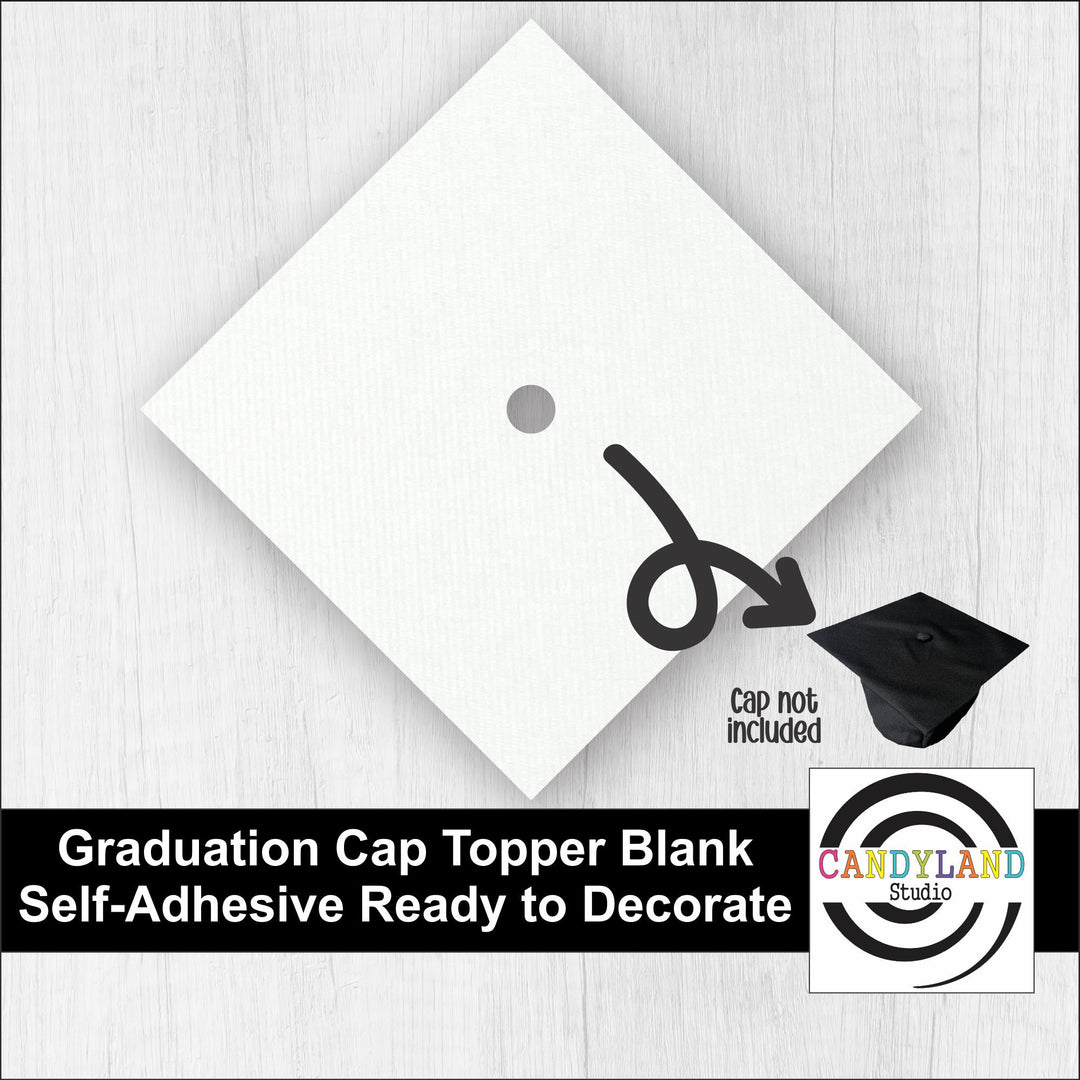 Blank Graduation Cap Toppers Ready to Decorate