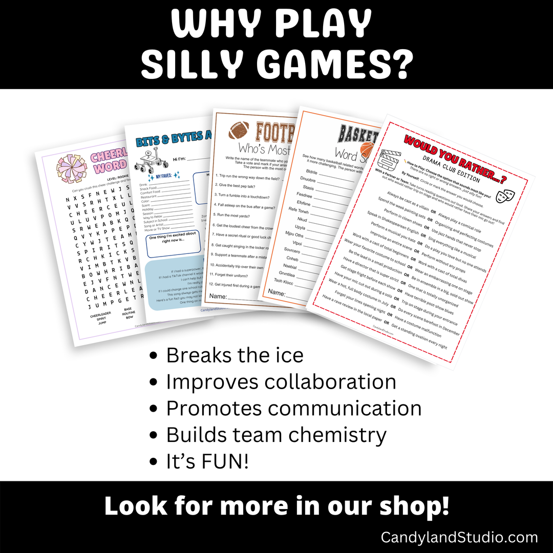 Drama Club Game – Printable Theater Activities & School Play Games PDF