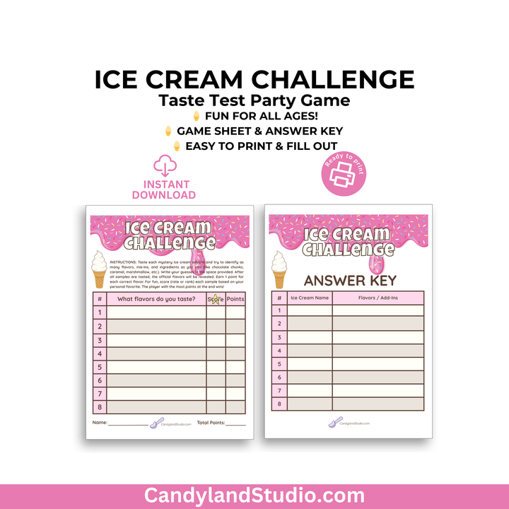 Ice Cream Challenge Taste Test Game