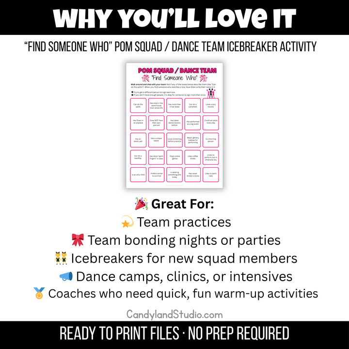 Pom Squad Dance Team "Find Someone Who"