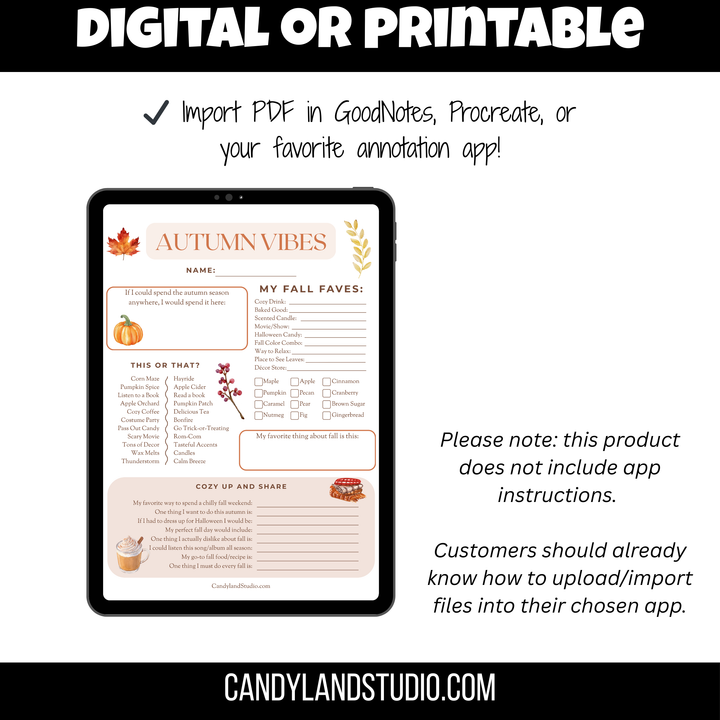 Autumn Vibes Get to Know Me Questionnaire | Fall Icebreaker & Reflection Printable