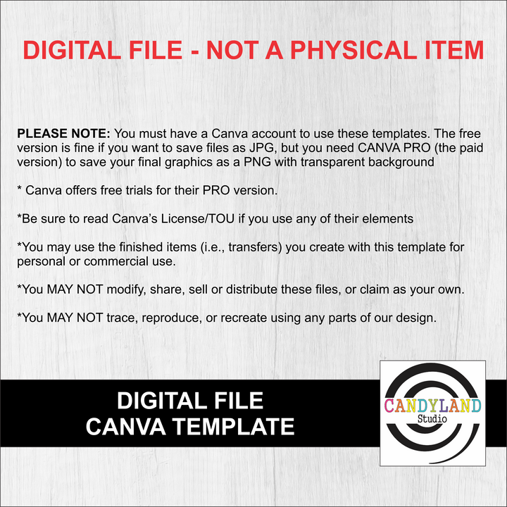 a sign with a description of a digital file not a physical item