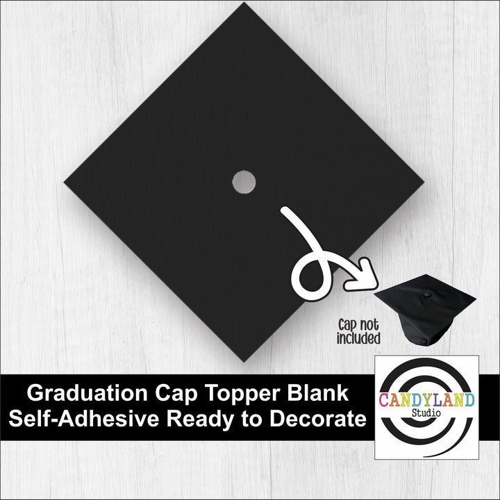 Blank Graduation Cap Toppers Ready to Decorate