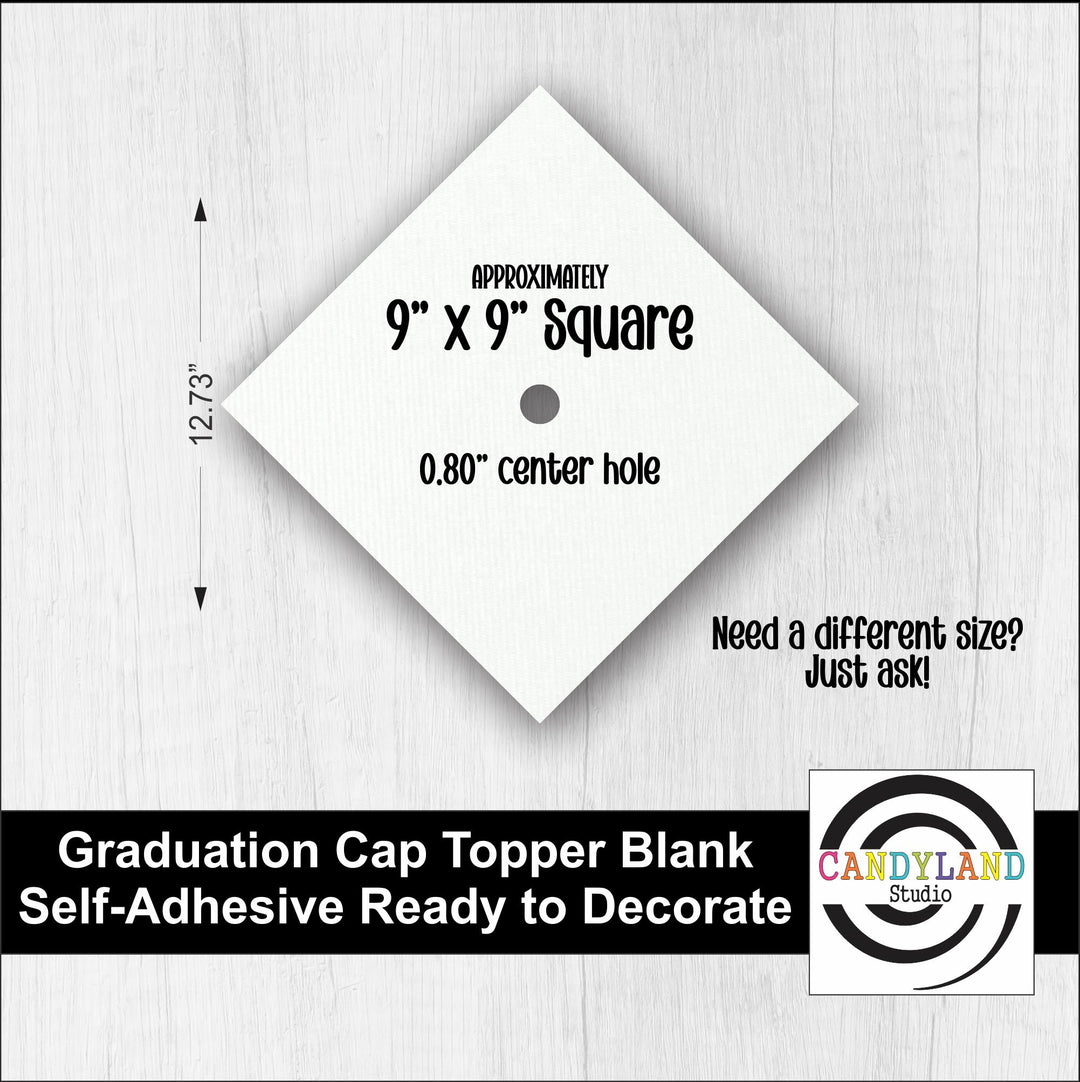 Blank Graduation Cap Toppers Ready to Decorate