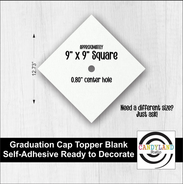 Blank Graduation Cap Toppers Ready to Decorate