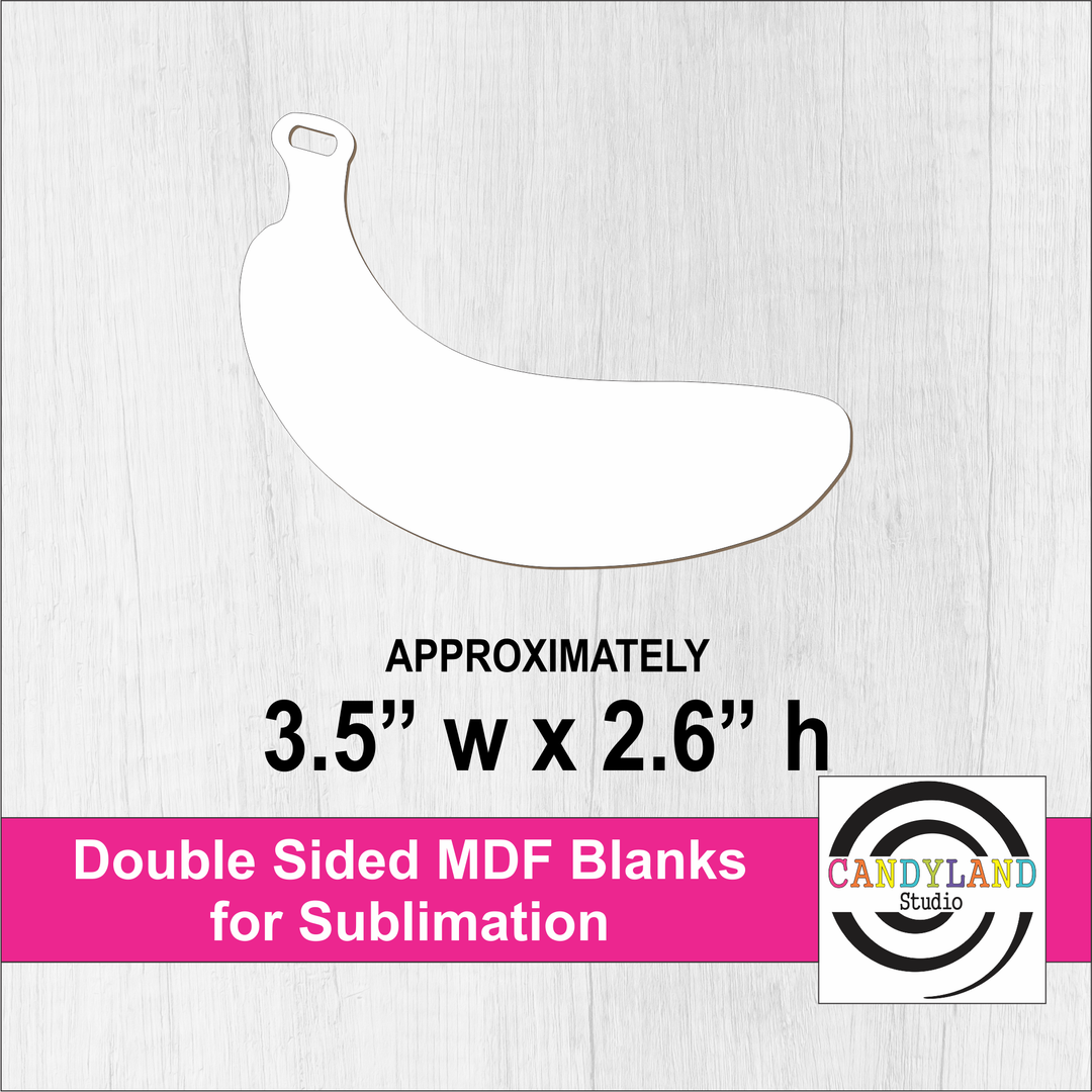 Custom Double Sided Banana Luggage Tag Blanks for Bryan