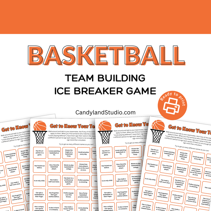 Basketball Team Building Game - Find Someone Who