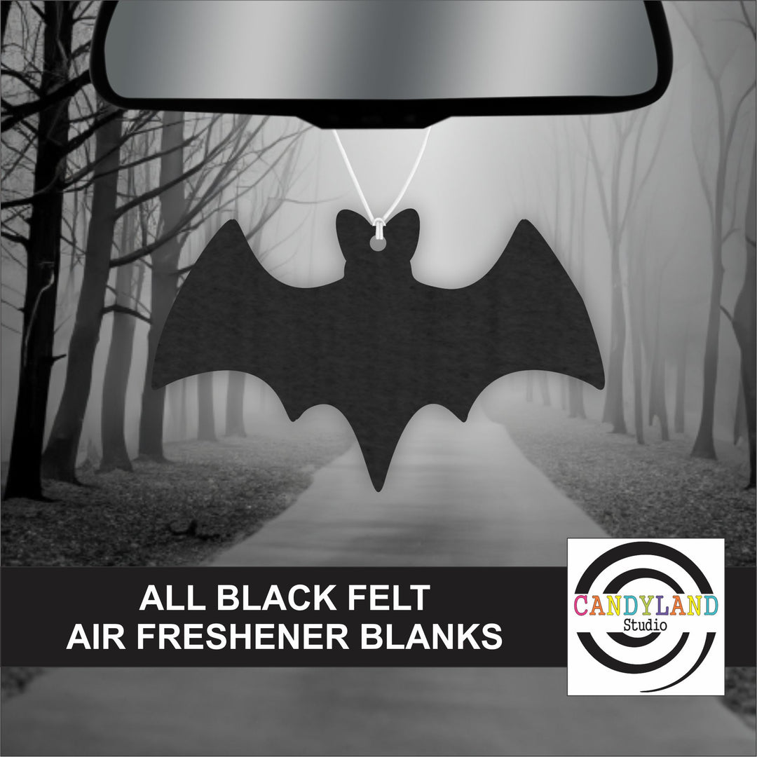 Black Bat Felt Air Freshener Blanks