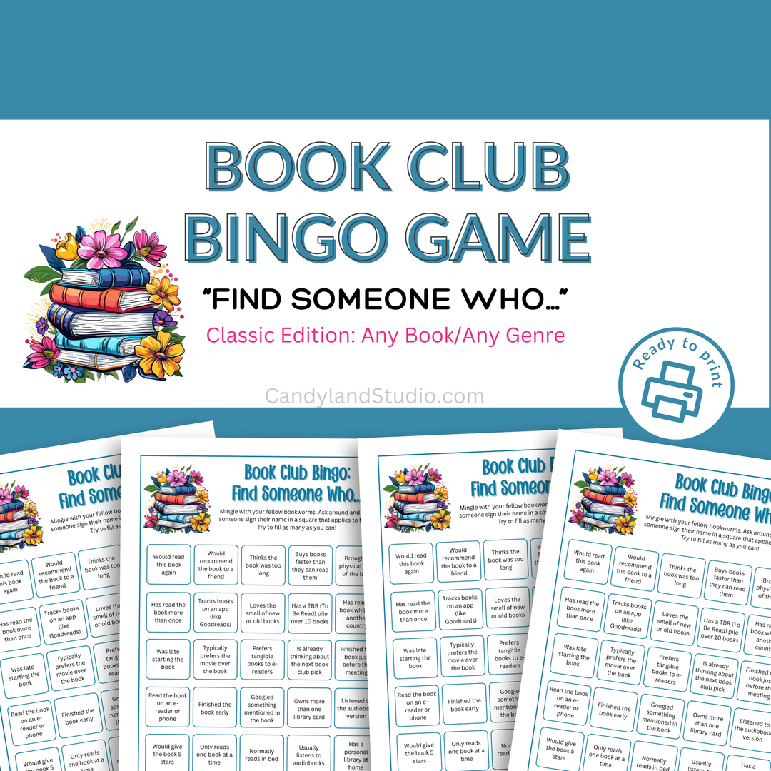 Book Club Games: "Find Someone Who" Classic Edition (Any Book/Genre)