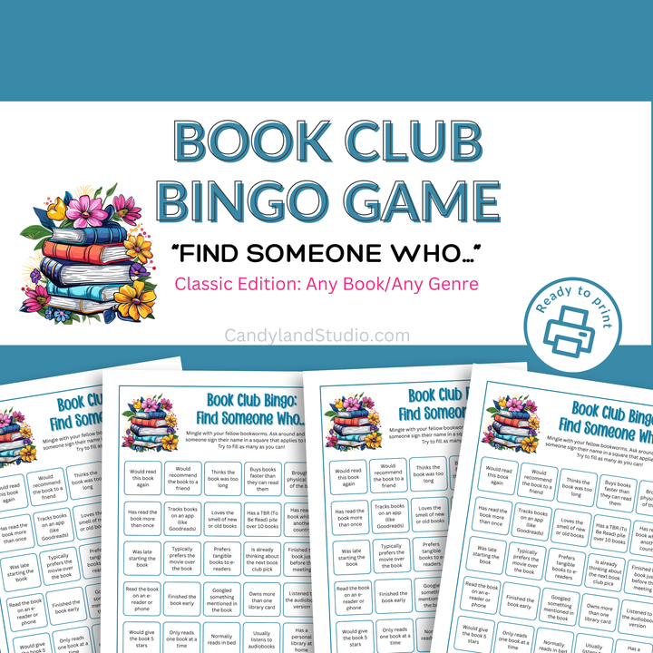 Book Club Games: "Find Someone Who" Classic Edition (Any Book/Genre)