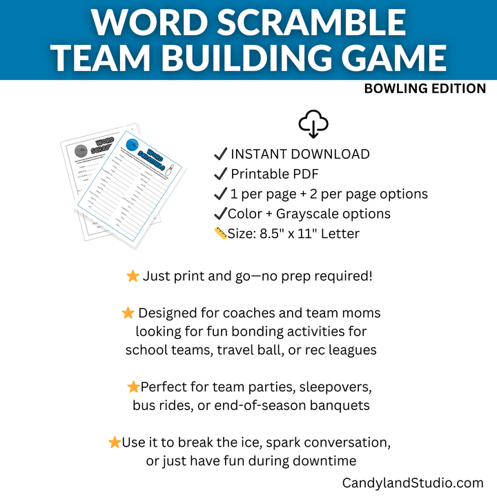 Bowling Word Scramble Game