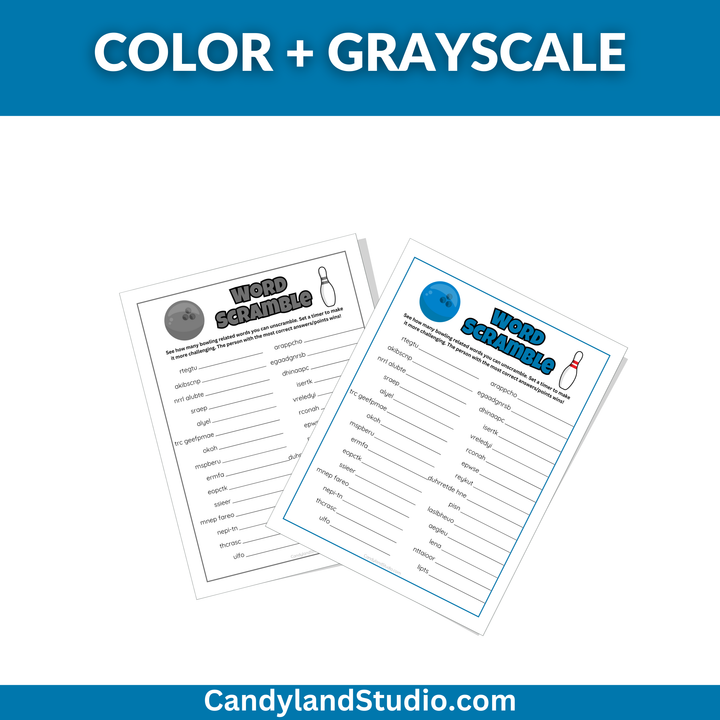 Bowling Word Scramble Game