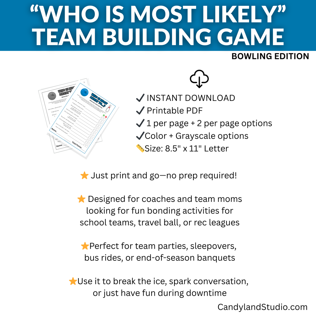 Bowling Who is Most Likely Team Building Game