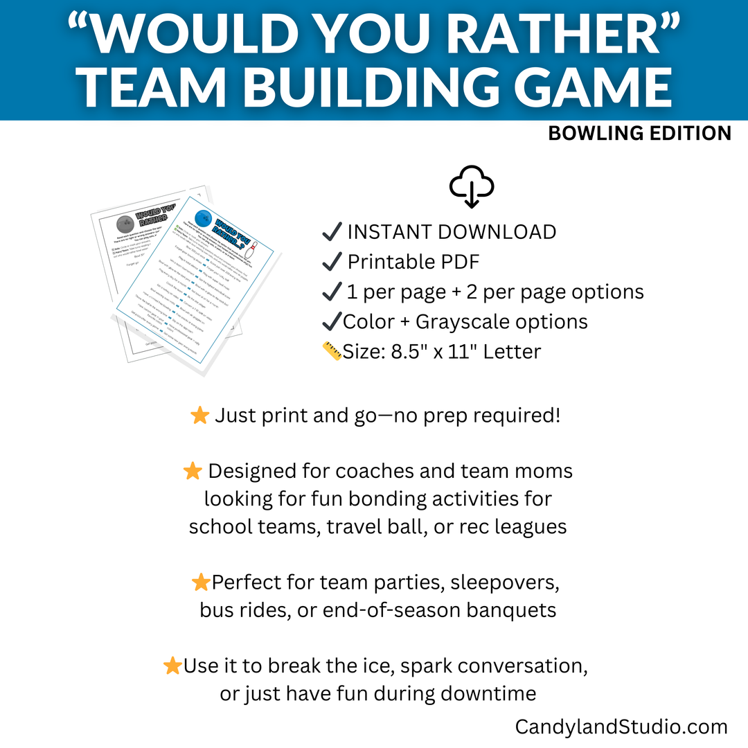 Bowling "Would You Rather" Team Building Game