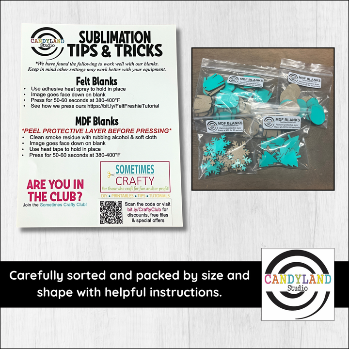 Circle Shape Earring Blanks - Double Sided MDF