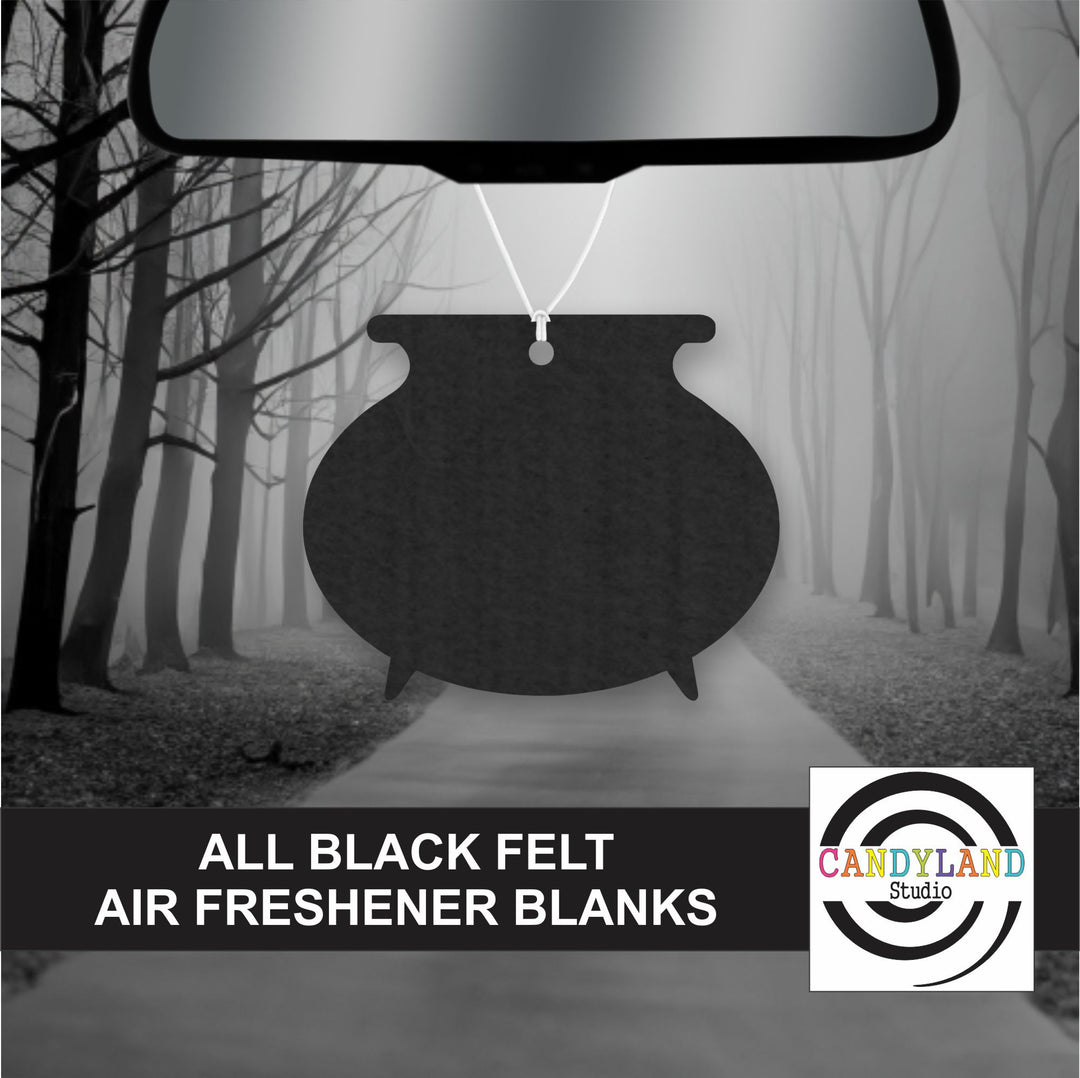 Black Cauldron Felt Air Freshener Blanks