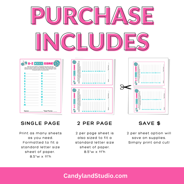 Cheer A-Z Word Game