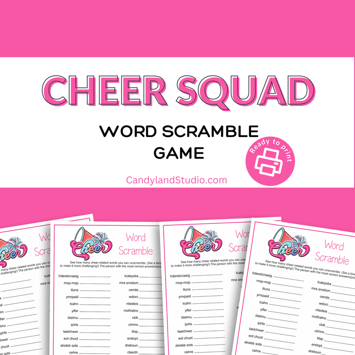 Cheer Word Scramble Game