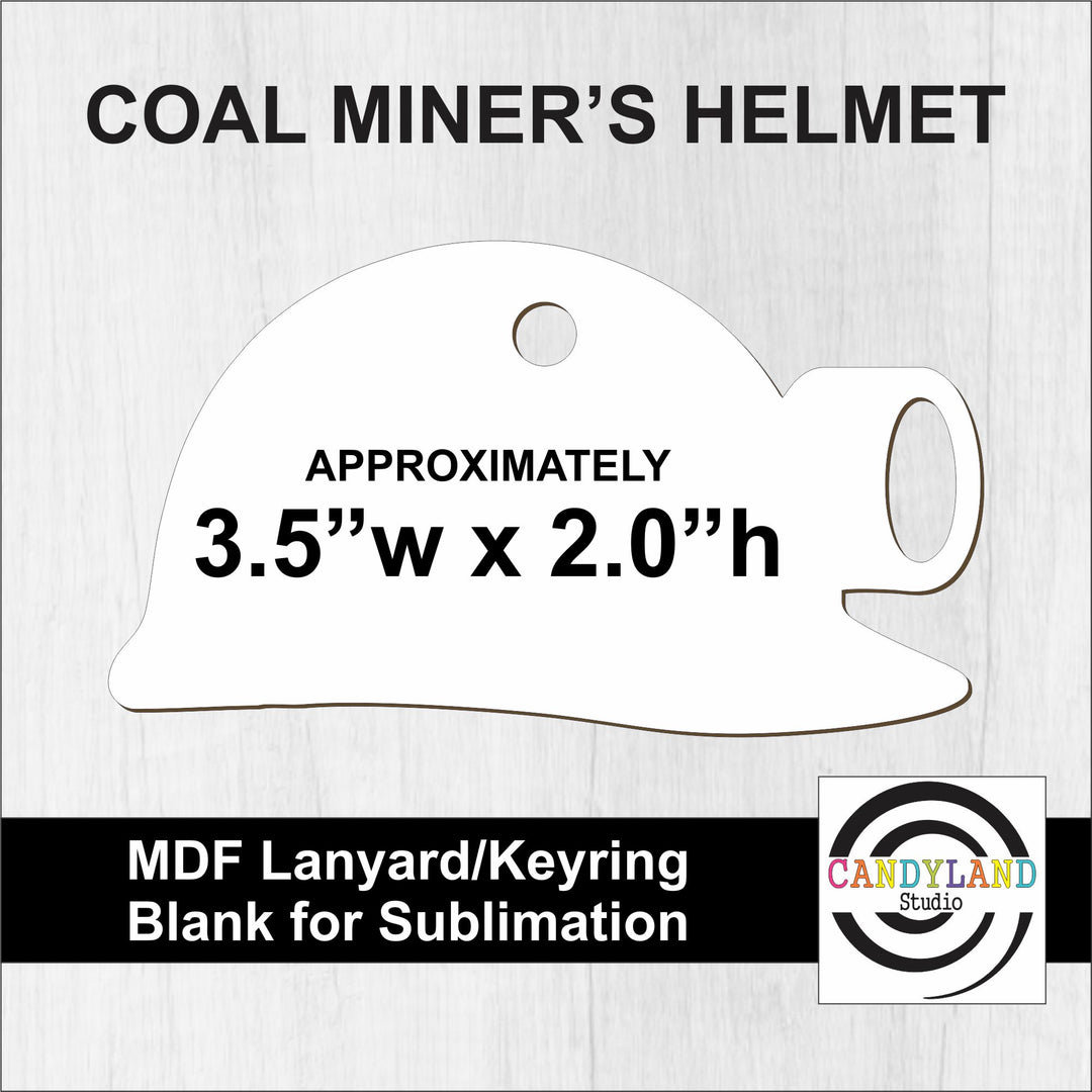 Coal Miner Helmet  MDF Sublimation Blanks