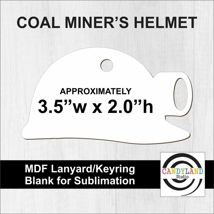 Coal Miner Helmet  MDF Sublimation Blanks