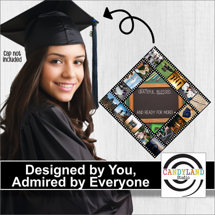 Custom Printed Ready to Stick Graduation Cap Topper