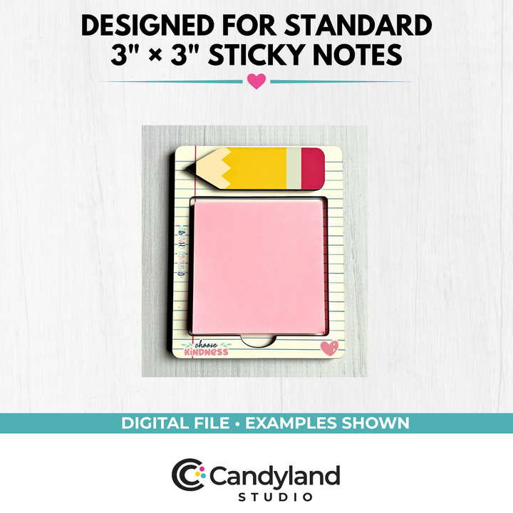 Sticky Note Holder SVG Bundle | 3 Laser Cut File Designs