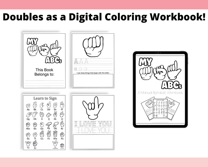 My ASL ABCs - A Manual Alphabet Workbook DIGITAL DOWNLOAD